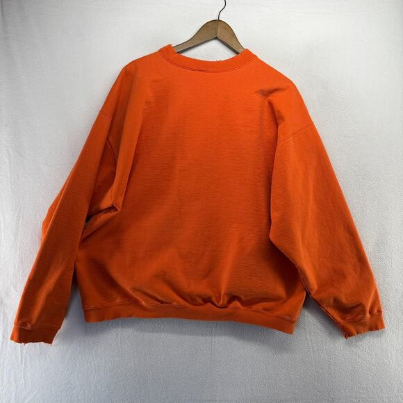 Vintage Illinois Fighting Illini Sweatshirt Men's XL Orange Distressed Boxy y2k - Picture 11 of 13